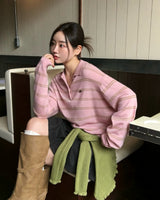 [ORIGINAL] Double Stripe Collar Knit