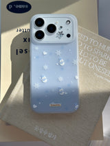 ウィンタースノーマンスノーフレークマットiPhoneケース