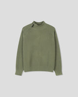 (UNISEX) ショルダー ハーフ ジップアップ ラグラン ニット