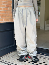 [S/S] オフショルダーシャーリングロングスリーブ