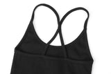 Jewel cross back tank top - black