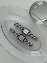 Squared Metal Wrist Watch 2colors