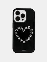 heart stud case (zebra)