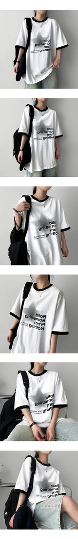 ラティオーバーサイズフィットカラーリングショートスリーブTシャツ