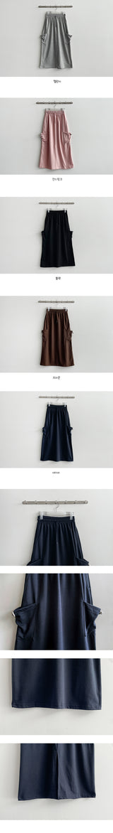 Pendos String Slit Cargo Skirt