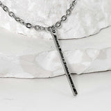 ss-elipse chain レタリングラインバーネックレス_silver