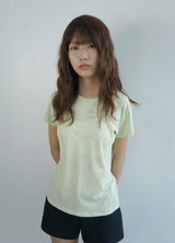 Jewel Neck Tee -Apple Green