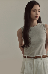 Basic Slim Round Leather Belt – 6 Colors