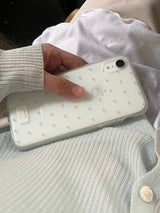 dot phonecase 半透明ドット柄ケース グリーン