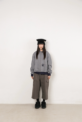 Twister Star Pocket Stripe Hoodie Zip-up - Grey 