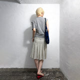 ASYMMETRIC DRAPED T-SHIRT: MELANGE