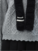 handmade crochet muffler - black       