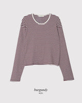 LM Border Rib Loose Round T-Shirt (3color)