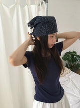 コーセル Uネック サイドシャーリング ショートスリーブTシャツ