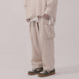 grunge wide cargo pants_lightbeige