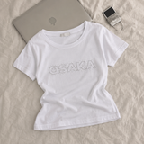 リアルキュービック オオサカ レタリング ショートスリーブ Tシャツ(3 colors)