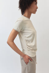 Shirring Ringer Top / Beige