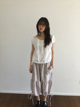 Shirring harem pants 