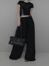 Bet Crack Leather Belt Shoulder Bag