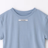 スリムレーベルハーフTシャツ スカイブルー