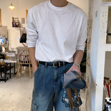 LMN Solid Cargo Wide Denim Pants (blue)