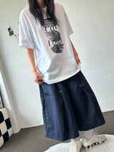 ノア キャット タトゥープリント オーバーサイズ ブラックTシャツ - 4カラー