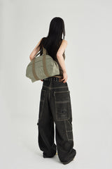 WASHED DENIM PANTS [BLACK]
