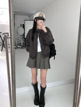 ビリーチェッカープリーツミニスカート (one color)