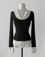 [♡MADE♡] vanna layered coloration SET ( vt+top )