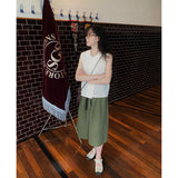 burring sleeveless blouse
