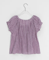 Pocochi Check Shirring Blouse