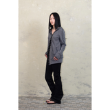 DIAGONAL HOOK N EYE RAGLAN HOODIE