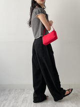 Lace Check Cap Sleeve Blouse