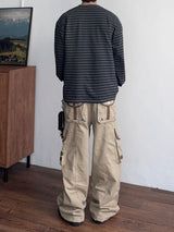 Muted Stripe Pigment T-Shirt (3color) (No.1004)