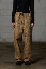 LEOPARD WIDE PANTS / BEIGE