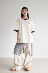 PATTERN LINE RINGER T-SHIRT