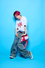 オクトパスフットボールTシャツ（レッド）