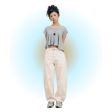 Tiberinus - ダートバレルジーンズ - フレンチバニラ -  Cotton Denim