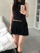 Dice Flared Mini Skirt (2 colors)