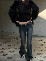 Low slim boots cut pants