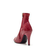 Open Toe Slim Ankle Heel(Glossy Red)