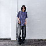Linear Brushed Wide Denim