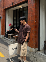 サカストライプショートスリーブシャツ
