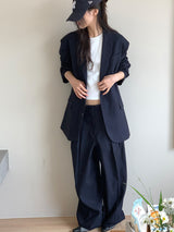 PAPERMOON PIN STRIPE PLEATE TROUSER