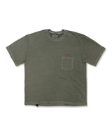 SCRT ピグメントポケットTシャツ カーキ