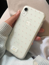 dot phonecase 半透明ドット柄ケース ベビーピンク