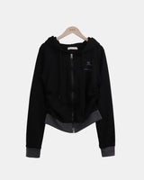 Bebon Horse Contrast Hooded Zip-Up