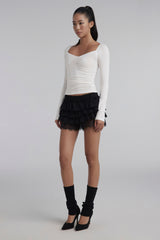 Tutu Ballet Lace Skort, Black