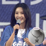 [IDLE Miyeon Necklace] Princess Butterfly Chain Semi Choker Necklace