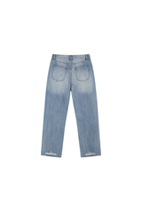 Distressed Straight Leg Jeans